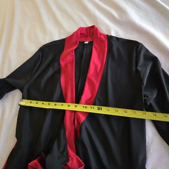 Elhoffer Design Magical Maxi Wrap Dress Red & Black - Picture 5 of 11